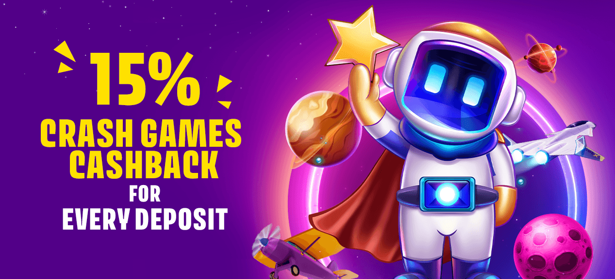 %15 Instant Crash Games Cashback